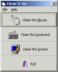 Disables mouse or keyboard for cleaning
