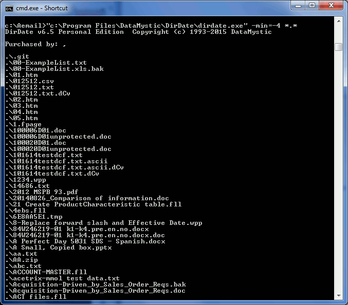 DirDate - Modify file &amp; folder dates from command line