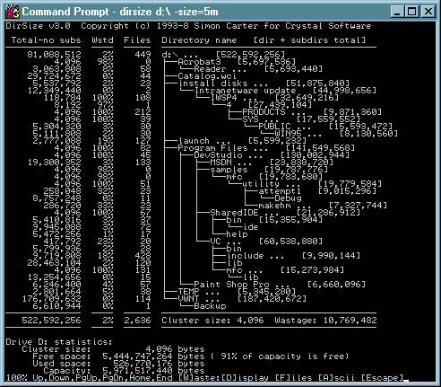 Where has all my disk space gone? Automated tool to generate reports by user etc