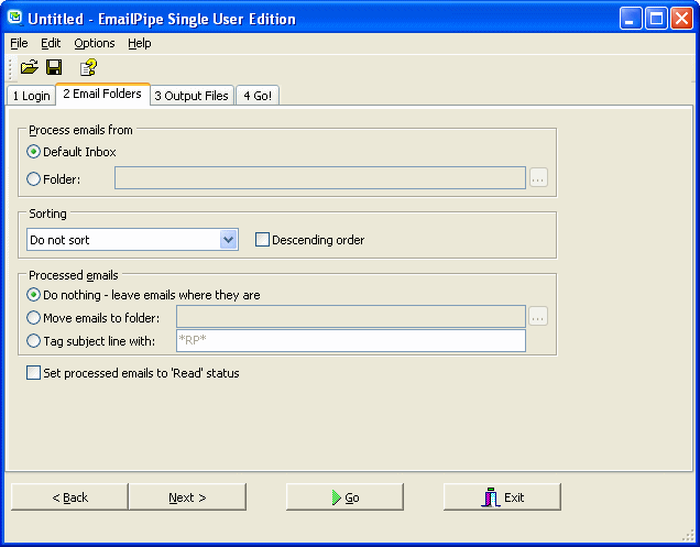 Screenshot for EmailPipe 2.3