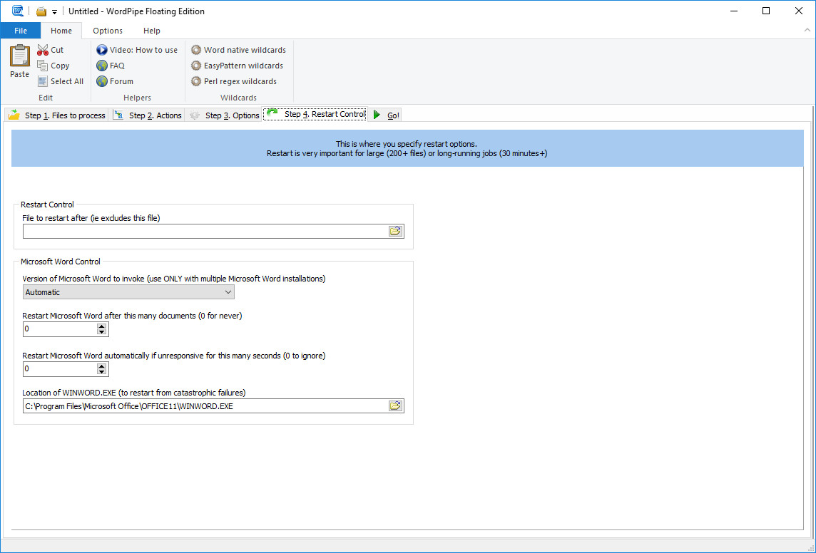 WordPipe Screen shots and Demos